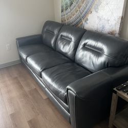 Leather Sofa - Blue
