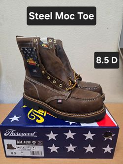 Thorogood work boots sz 8.5 D STEEL TOE