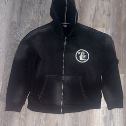 Hellstar Black Zip Up Hoodie