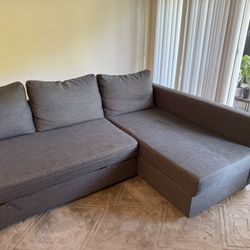 IKEA Couch With Storage And Pull Out 