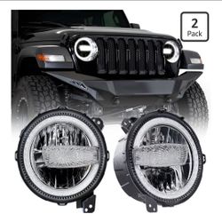DOT 9 Inch LED Headlights Headlamps Assembly Compatible with 2018-2025 Wrangler JL JLU Gladiator JT, Hi/Lo Beam with DRL