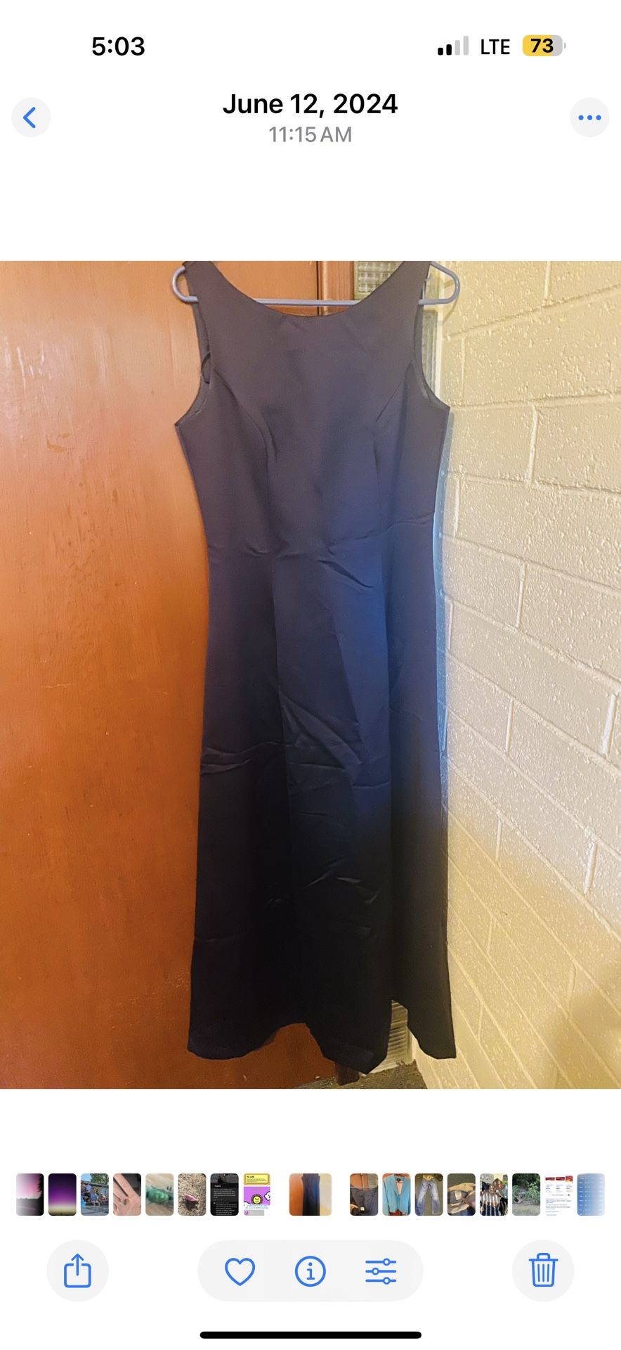 Navy Blue Size 10 Very Formal Floor Length Dress