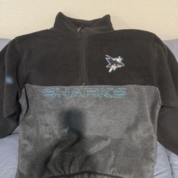 NHL San Jose Sharks Men’s Half Zip Fleece Sweater