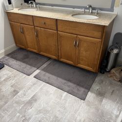 80 inch maple bathroom vanity double sink