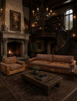 RH Maxwell Leather Sofa Set