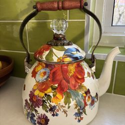 Mackenzie-Childs Flower Kettle 