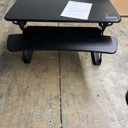 FLEXISPOT 35" Width Height Adjustable Standing Desk Converter Black with Keyboard Tray