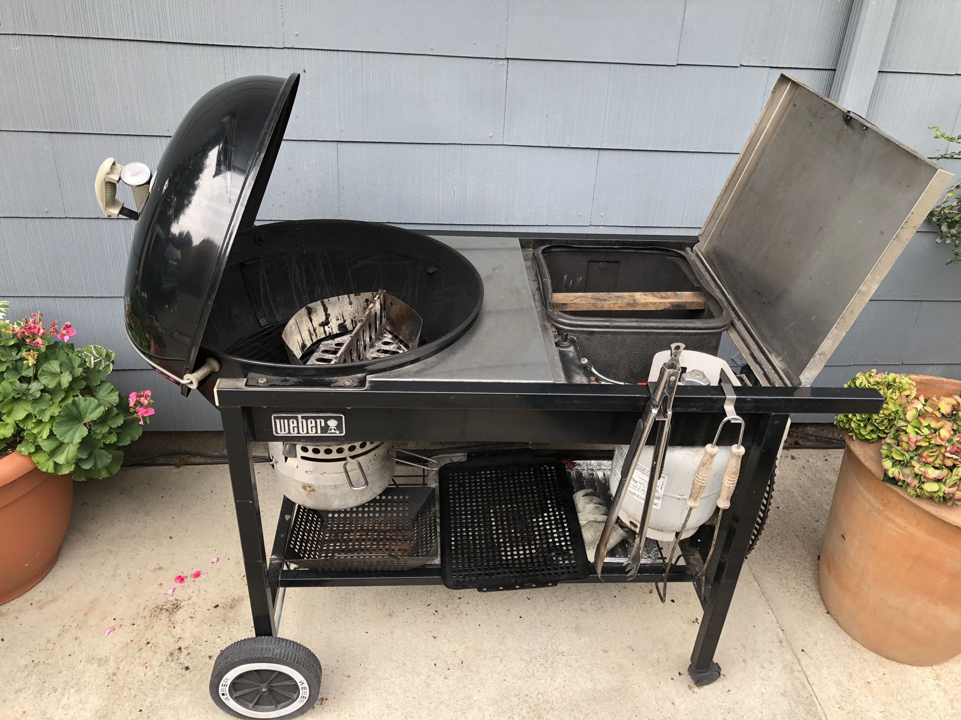 er charcoal grill with propane starter for Sale in Seattle, WA OfferUp