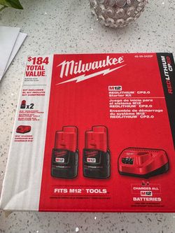 Milwaukee m12  2.0 battery starter kit