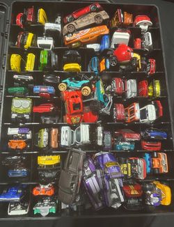 100+ Hot Wheels Cars Lot with Storage Case