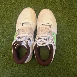 Nike Zoom KD 10 Basketball Shoes White And Green 