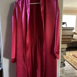 Victoria’s Secret, %100 Silk, Red Robe.