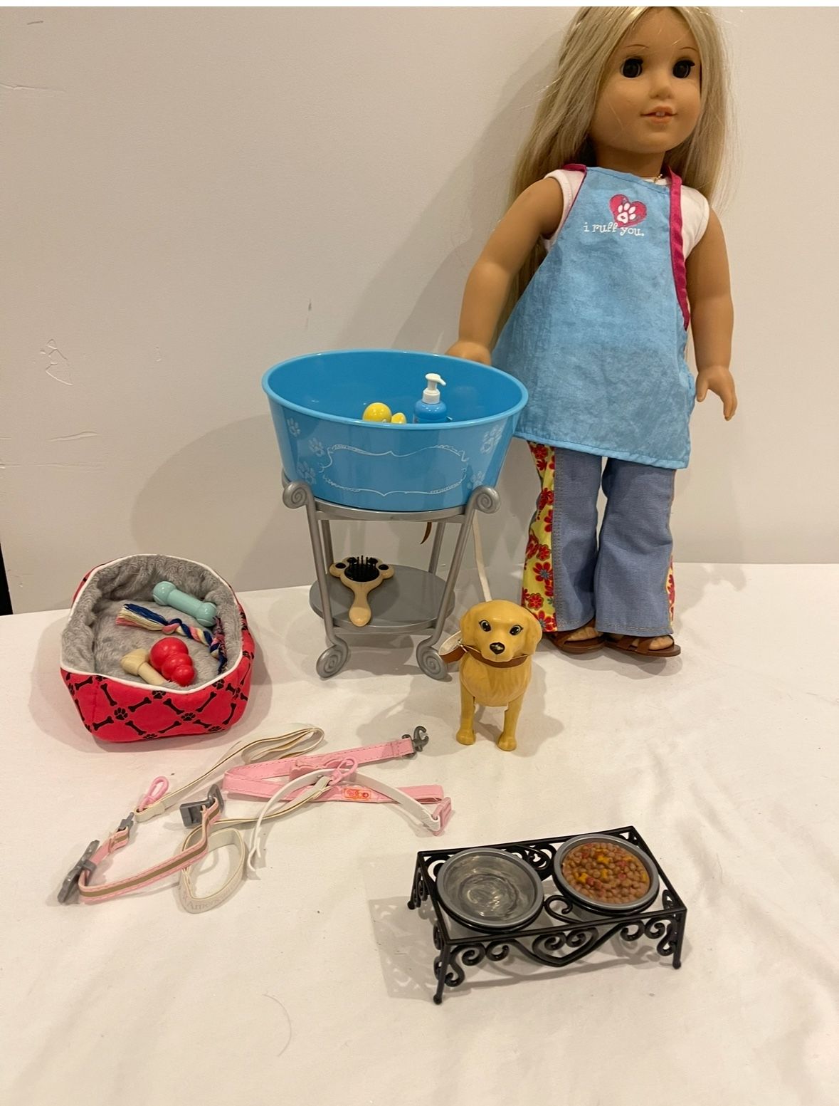 American Girl Doll Grooming Station And Bed
