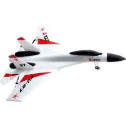 RC Plane, 2.4GHZ 4 Channel Remote Control Airplane with 6-Axis Gyro Stabilizer, Ready to Fly Fighter Aircraft Plane Toy with 2 Batteries, Easy to Fly 