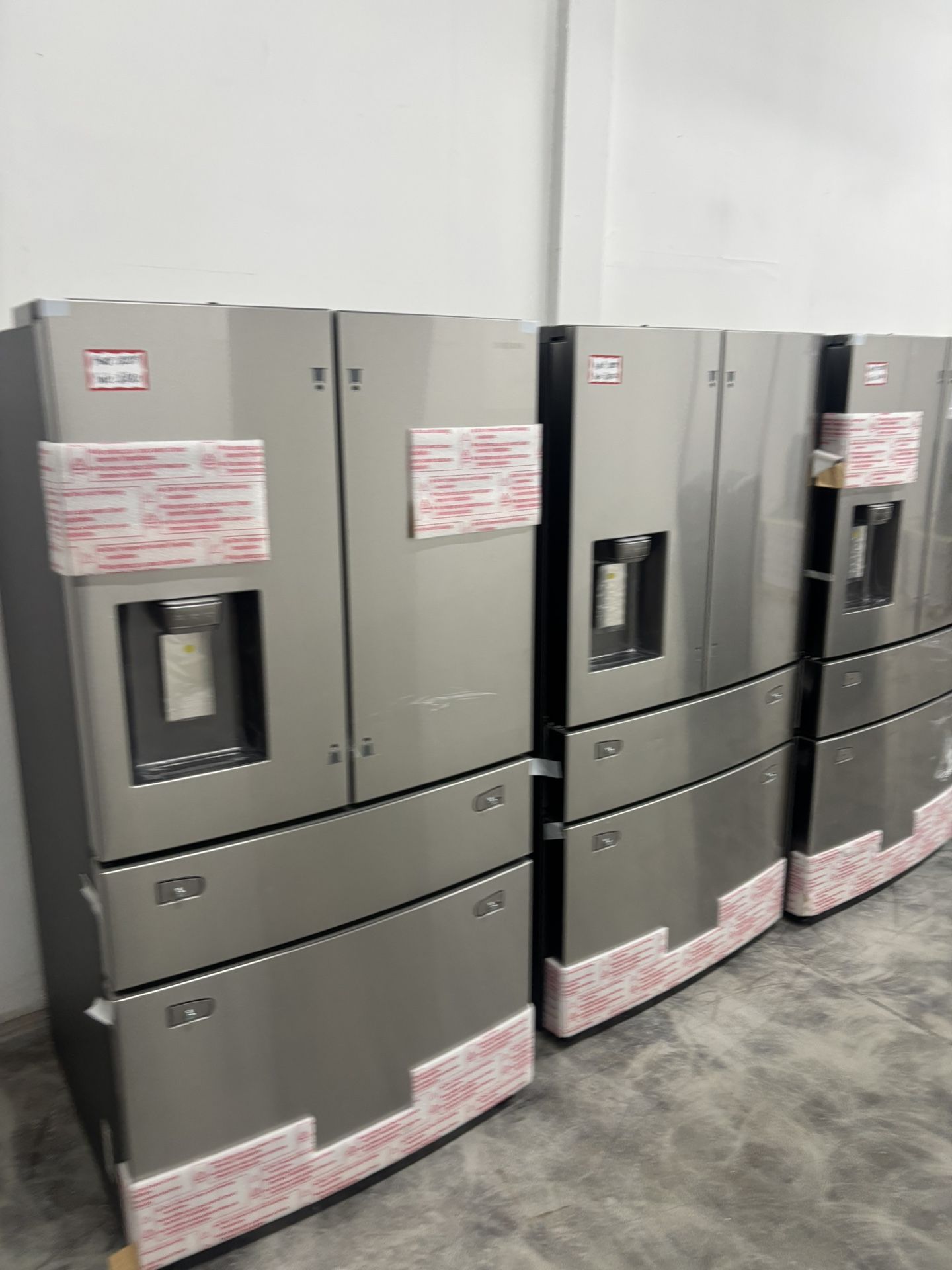 Brand new Samsung four-door refrigerators some may contain minor scratcher dent