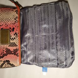 Vera wang snake skin wristlet pink