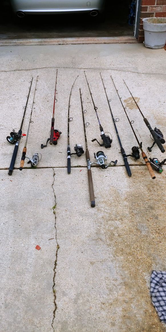 Fishing Rods and Reels $30 ea. Negotiable