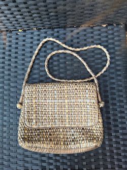 Morgan Taylor Metallic Woven Shoulder Bag Gold Silver Bronze Purse