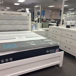 White Bedroom Set W/ Built-in LED Lights For Sale (free Mattress) 