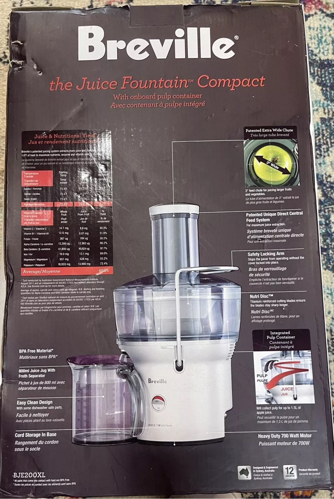 SEALED Breville Juicer - The Juice Fountain Plus