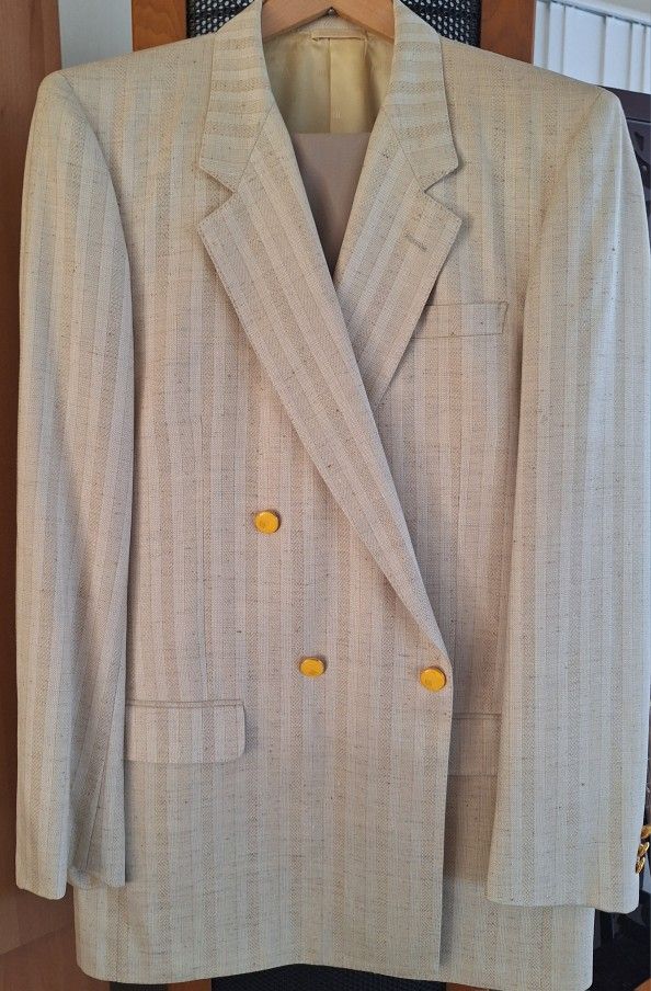 Stunning Field Brothers Silk/Wool Double Breasted Sport Jacket 42L Estate Liquidation Sale Full Men's Wardrobe! 