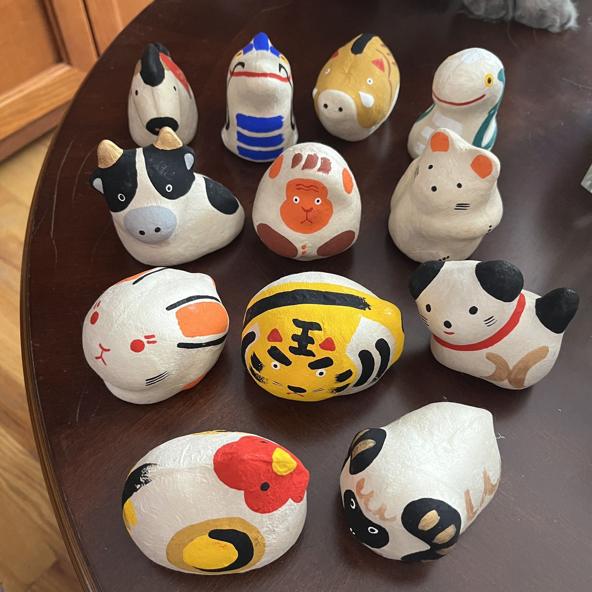 Japanese Gifu Paper Zodiac Animals - Set of 12