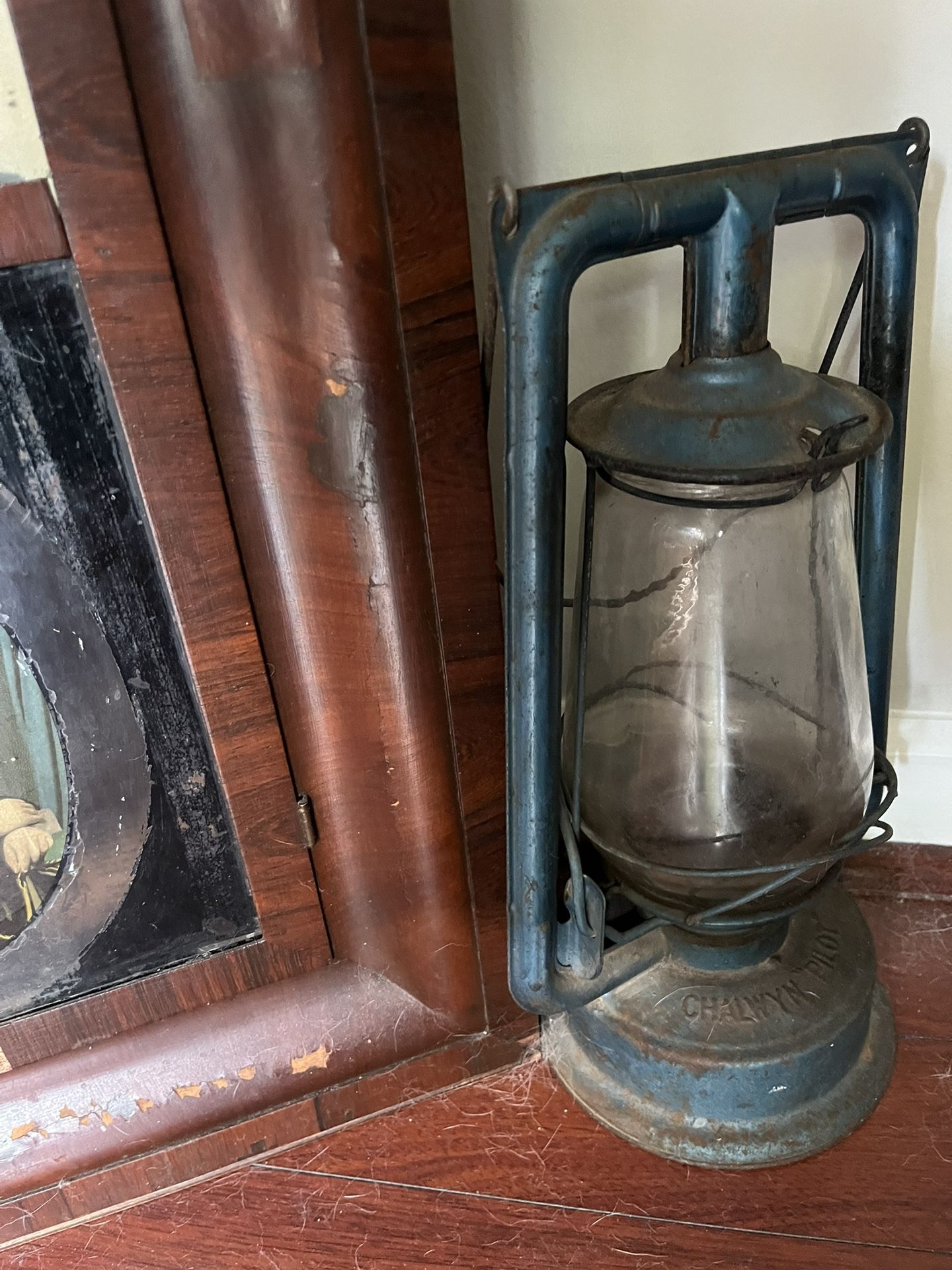 Antique Clock And Lantern