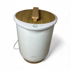 Keenray Towel Warmer Bucket Style Wood Lid Design Blanket & Towel Heater