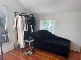 Black Felt Laying Couch