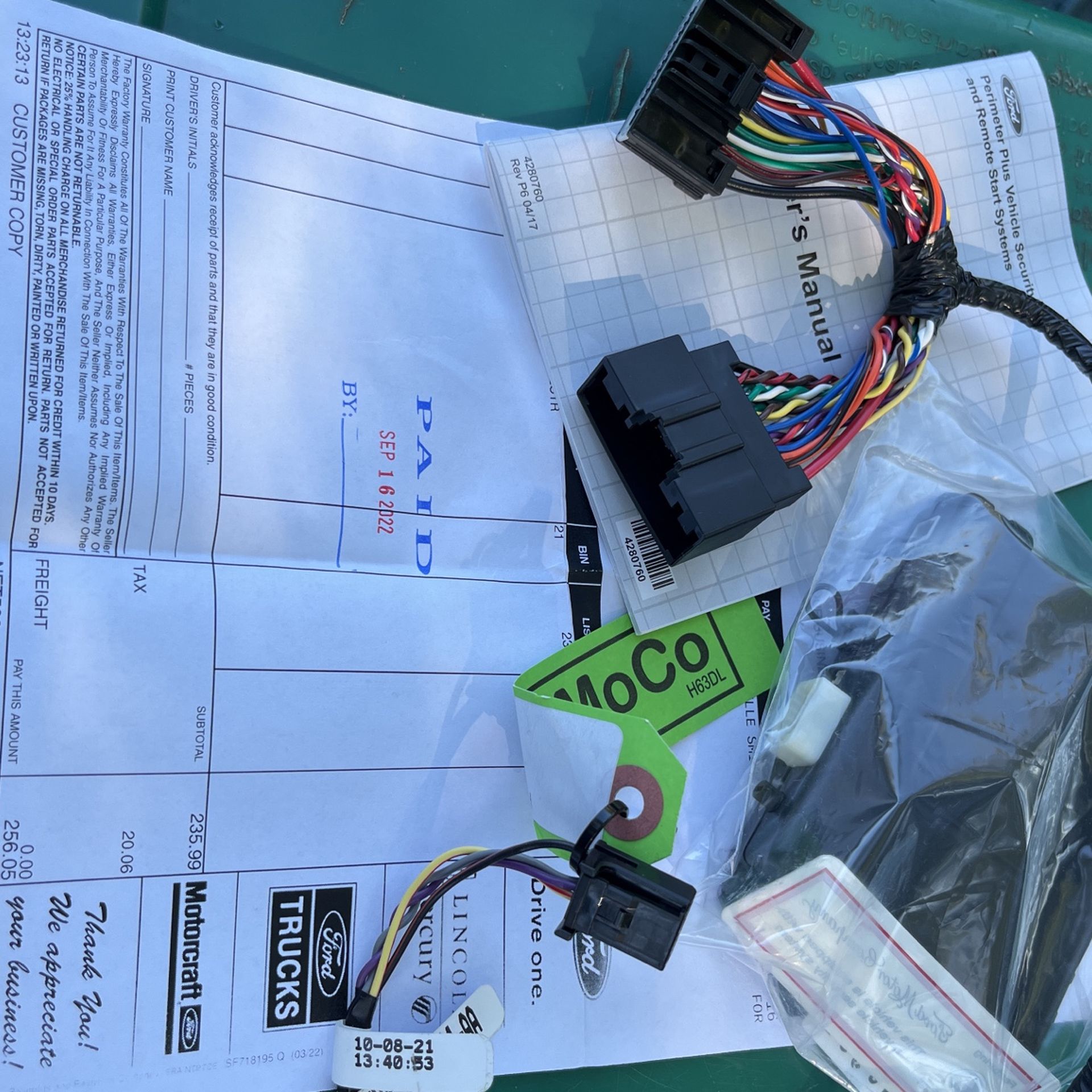 KN1Z-19A361-A FORD PERIMETER PLUS VEHICLE SECURITY SYSTEM
