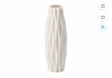 White origami inspired vase