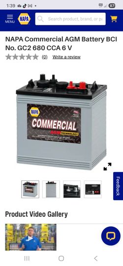 Napa agm comercial 6v battery