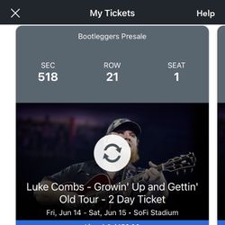 2 Day Tickets For Luke Combs