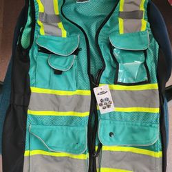 Teal Safety Vest (Small) - New w/ Tags