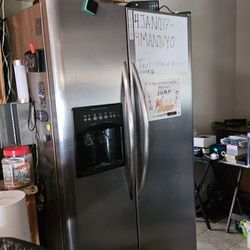 Frigidaire Side By Side Fridge And Free Microwave With Fan!