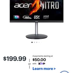 23in 180hz Acer Nitro Gaming Monitor