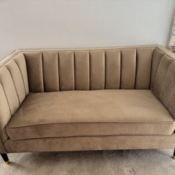 World Market Velvet Loveseat