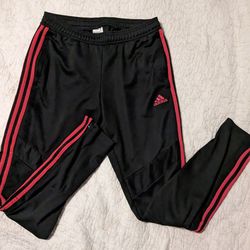 Adidas Track Pants, Pink Stripe Size Medium 