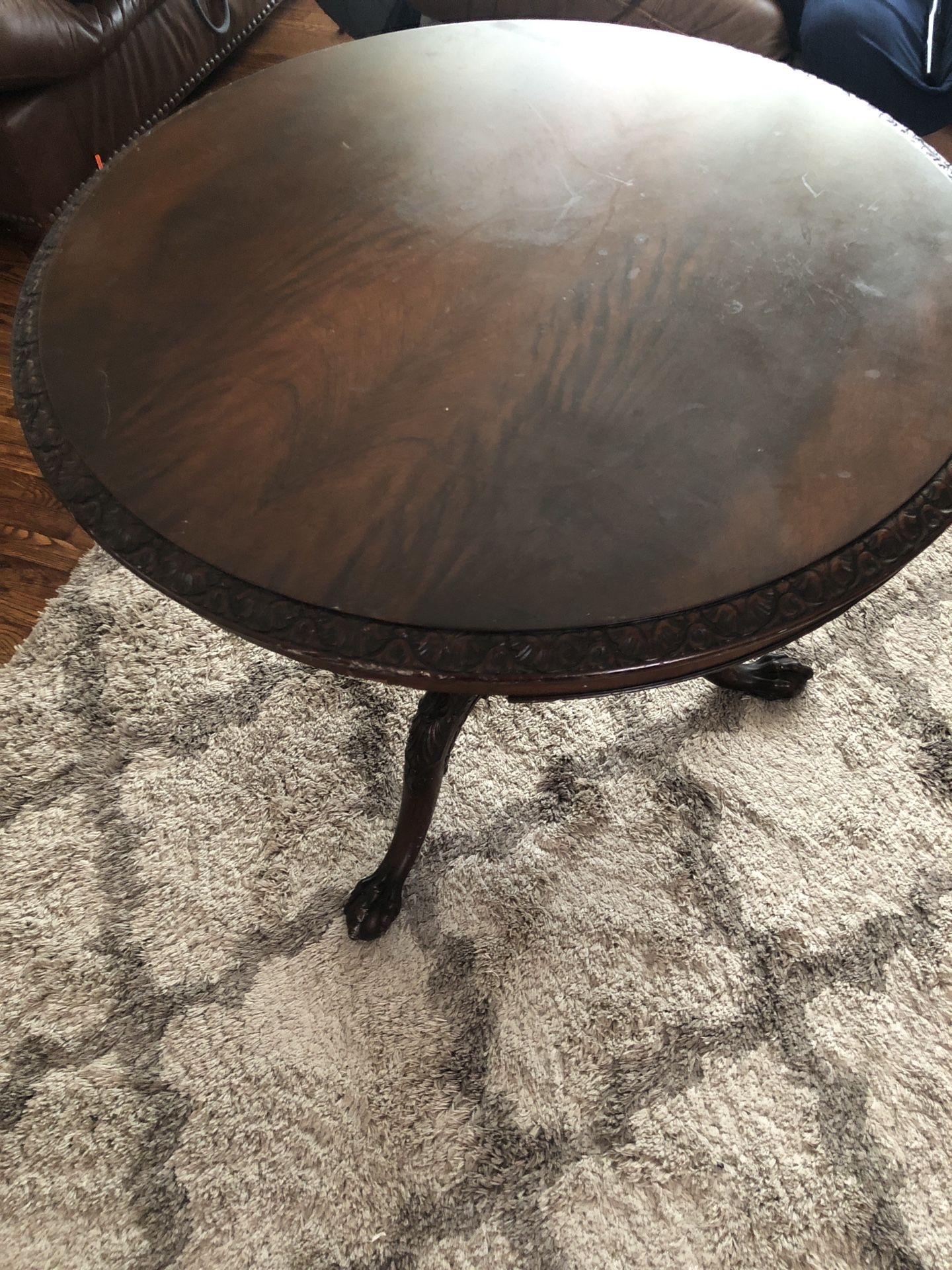 Antique Claw Foot Round Table