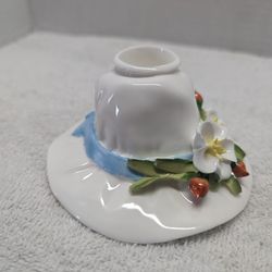 Vintage Flowered Hat Candle