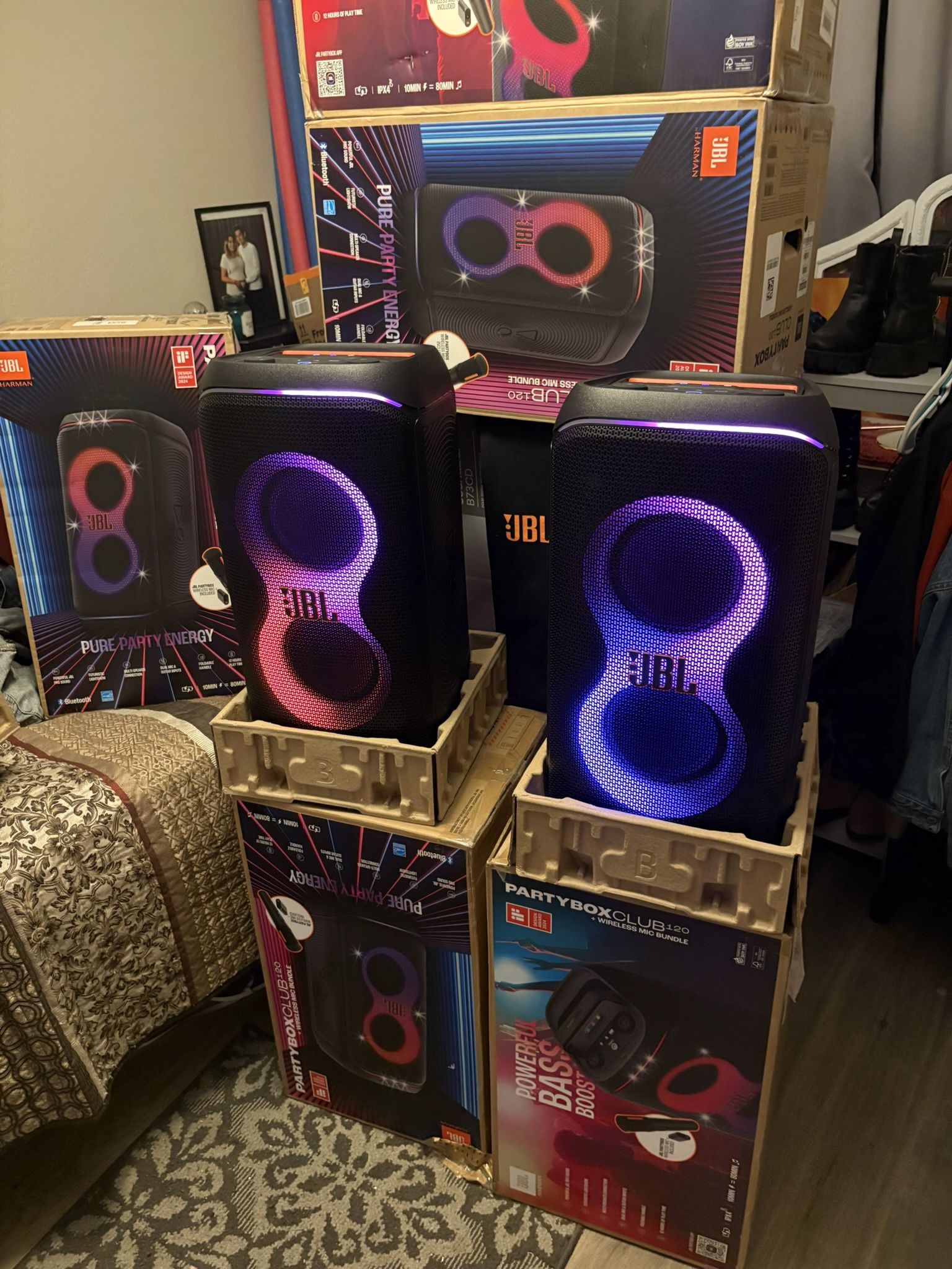 JBL | PartyBox Club 120 (No Mic) | 160W Bluetooth Portable Speaker - LED Lights, Deep Bass, Karaoke