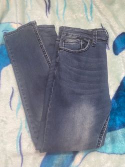 Asher Jones Washed White Stitch Jeans