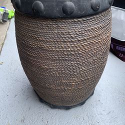 12x19 Fiberglass Vase Can  Also Be Used As A Side Patio Table, Plant Stand, Planter . Reduced From $30 