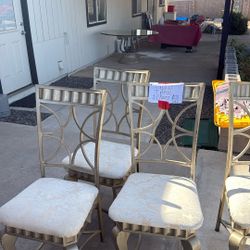 Glass Table With 6 Chairs