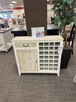 Wine Storage Bar Cabinet - Antique White | Cupboard