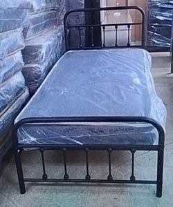 New Twin Size Metal Bed only $75 cash