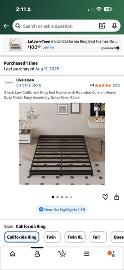 3inch Height Bed Frame For Cal King Mattress