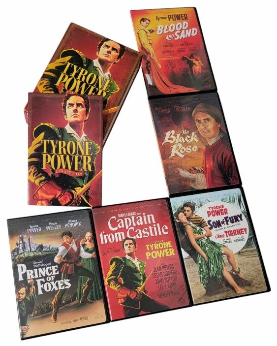 Tyrone Power Collection 5 Movie DVD Set W/ Lobby Cards Blood & Sand Black Rose