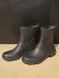 Rag and Bone shiloh combat rain boot black women's size 10