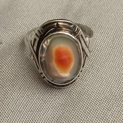 Vintage 925 Sterling Blistered Pearl Ring Sz 4